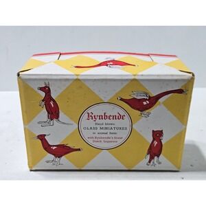 Vintage BOX ONLY Hand Blown Glass Miniatures Box Rynbende Dutch Liqueurs Animal
